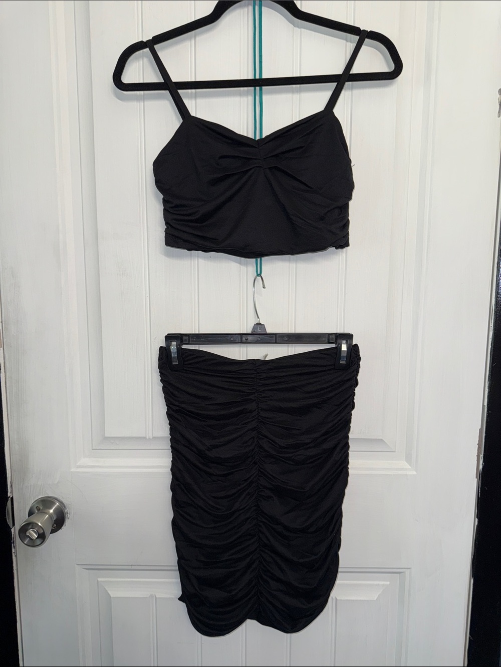 NWT- Black Crop Top & Skirt Set - Women’s 2 Piece Skirt Outfit